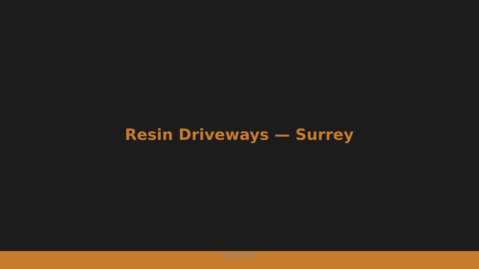 Resin driveway installation in Caterham