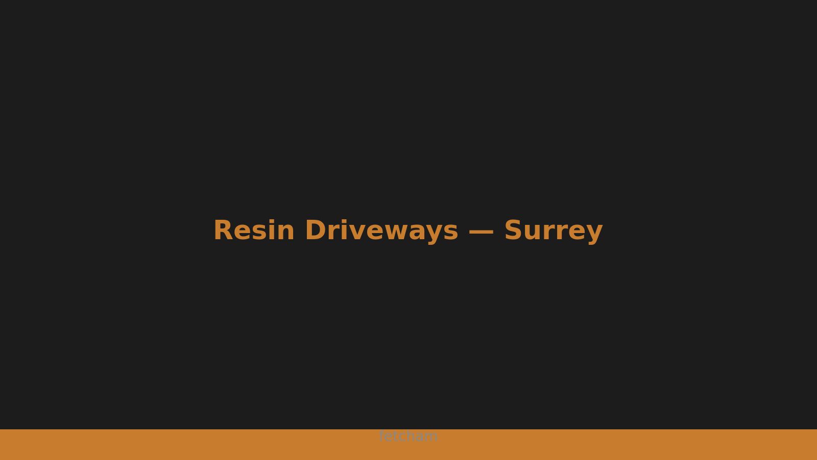 Resin driveway installation in Fetcham