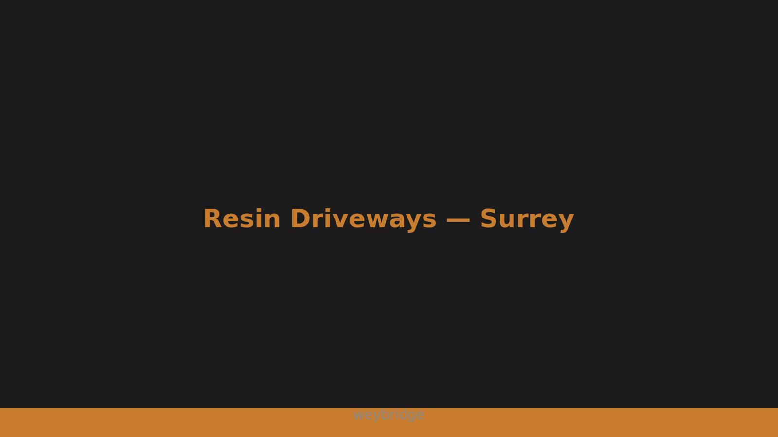 Resin driveway installation in Weybridge