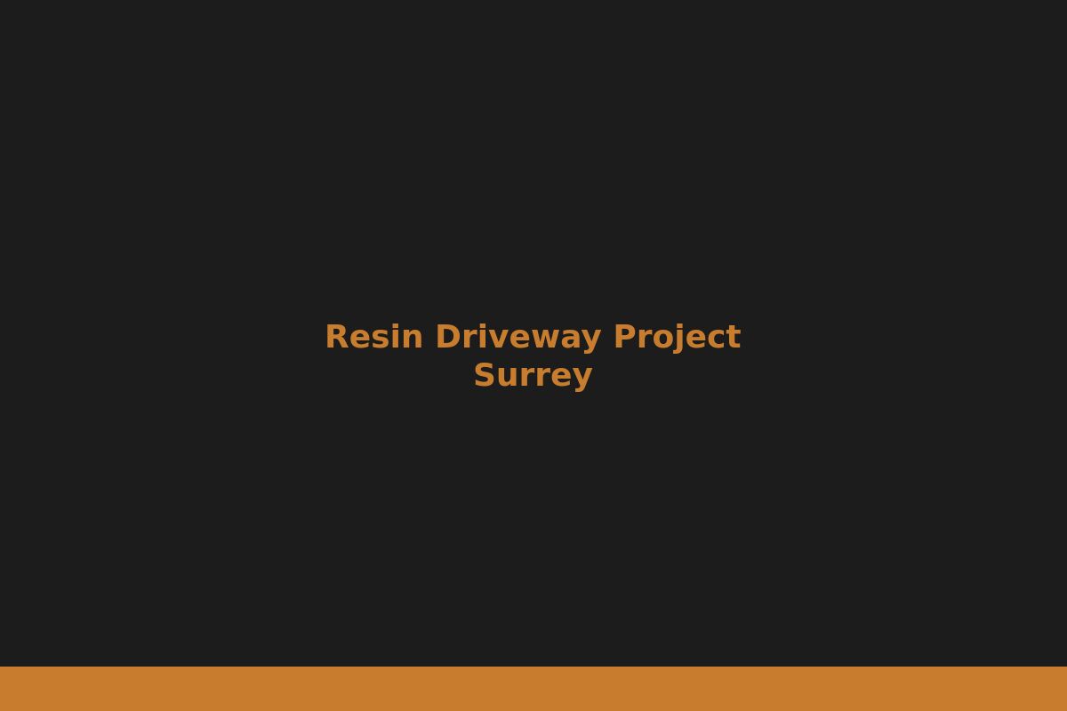 Buff Resin Driveway — Cobham New Build